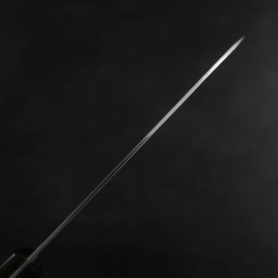 Santoku VG-1 Tsuchime Western Brown Mahogany Handle 130mm (Tsuba Nashi)