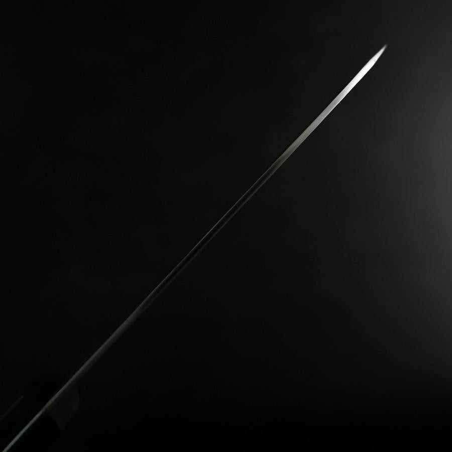 Santoku VG-1 Tsuchime Western Red Mahogany Handle 130mm (Tsuba Nashi)