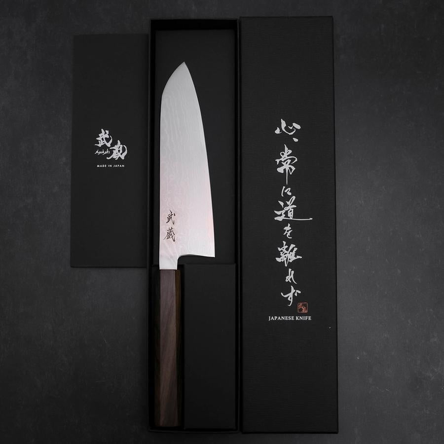 Santoku VG-10 Damascus Ashwood Handle 165mm