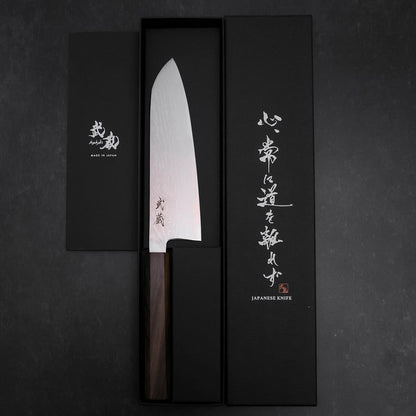 Santoku VG-10 Damascus Ashwood Handle 165mm
