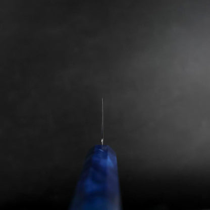 Santoku VG-10 Damascus Blue Birch Handle 180mm