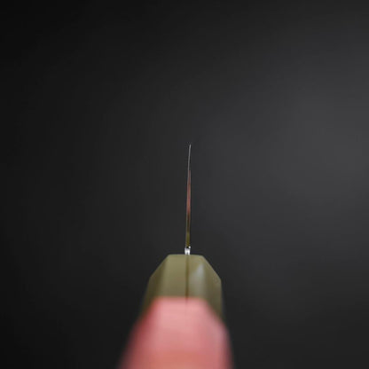 Santoku VG-10 Damascus Buffalo Dark Pink Maple Handle 180mm