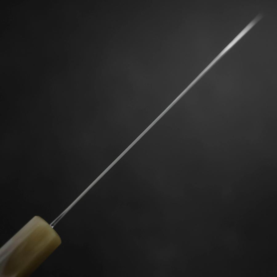 Santoku VG-10 Damascus Buffalo Dark Pink Maple Handle 180mm