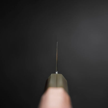 Santoku VG-10 Damascus Buffalo Light Pink Maple Handle 180mm