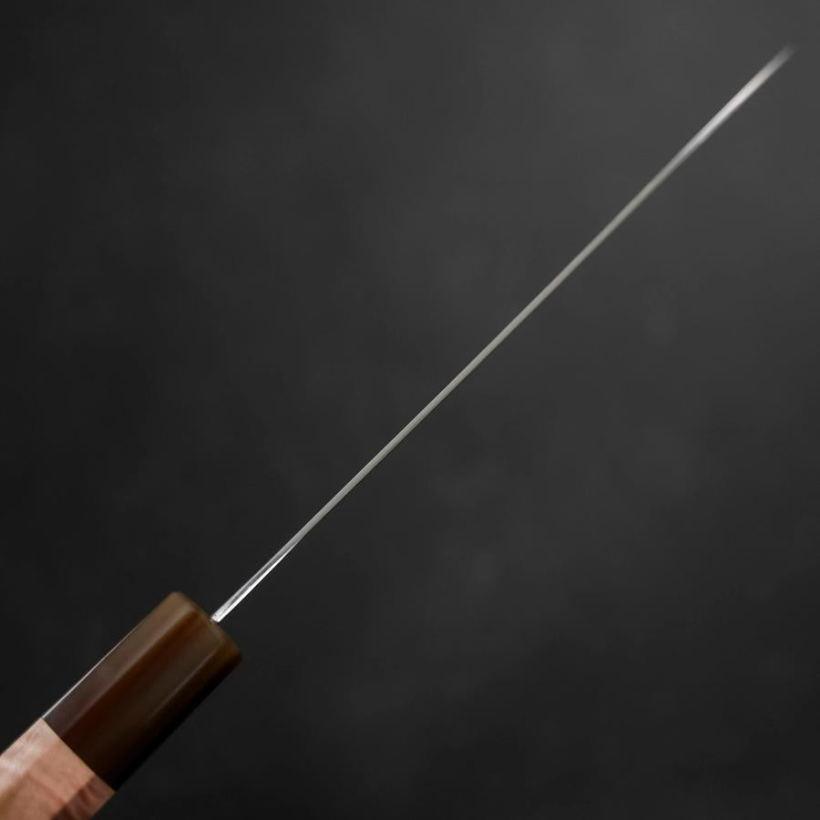 Santoku VG-10 Damascus Buffalo Light Pink Maple Handle 180mm