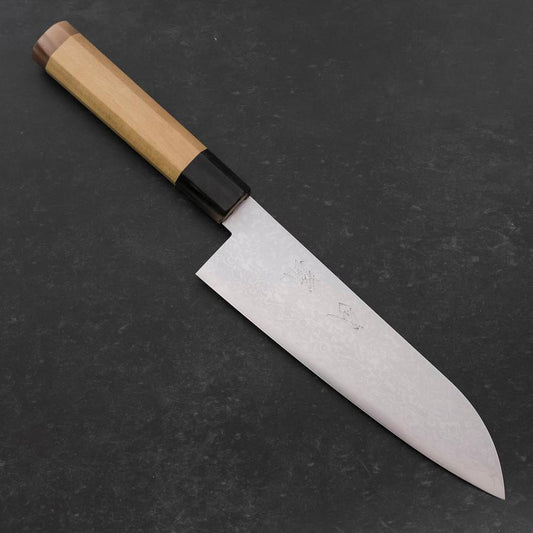 Santoku VG-10 Damascus Double Buffalo Capped Magnolia Handle 180mm