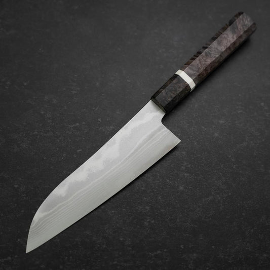 Santoku VG-10 Damascus Maple Handle 180mm