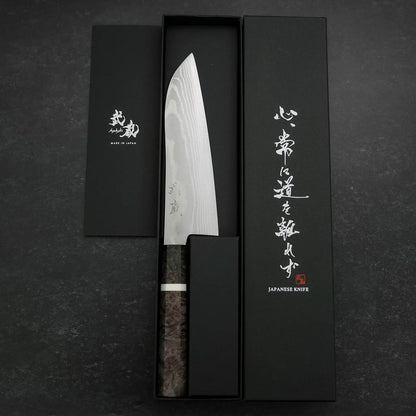 Santoku VG-10 Damascus Maple Handle 180mm