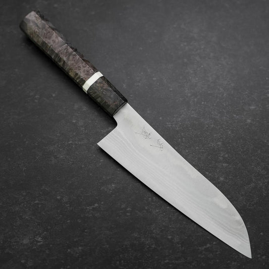 Santoku VG-10 Damascus Maple Handle 180mm