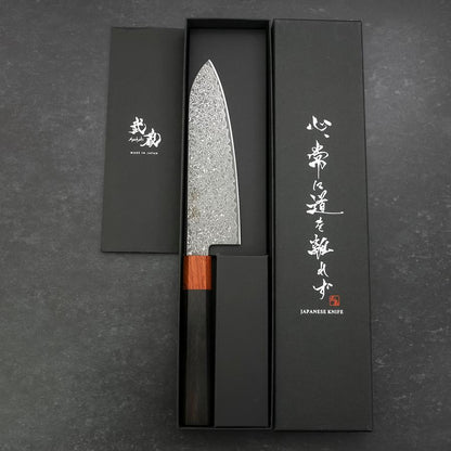 Santoku VG-10 Damascus Shitan Ebony Handle 165mm