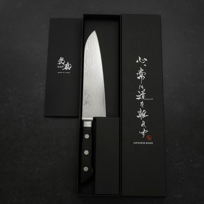 Santoku VG-10 Damascus Western Black Cherry Handle 175mm