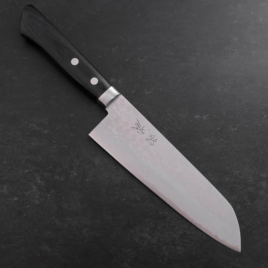 Santoku VG-10 Damascus Western Black Handle 170mm