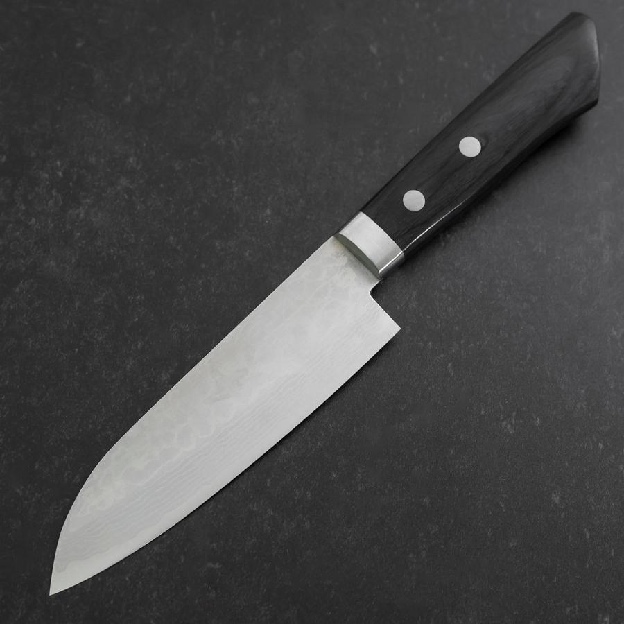 Santoku VG-10 Damascus Western Dark Blue Handle 135mm