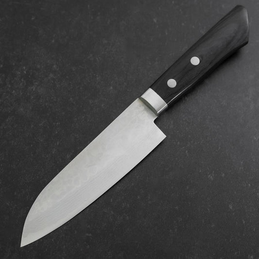 Santoku VG-10 Damascus Western Dark Blue Handle 135mm