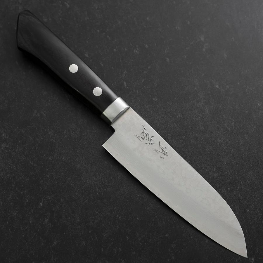 Santoku VG-10 Damascus Western Dark Blue Handle 135mm