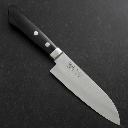 Santoku VG-10 Damascus Western Dark Blue Handle 135mm