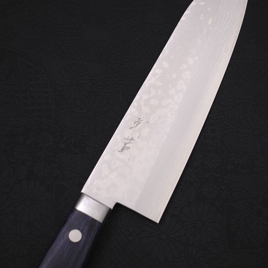 Santoku VG-10 Damascus Western Dark Blue Handle 170mm