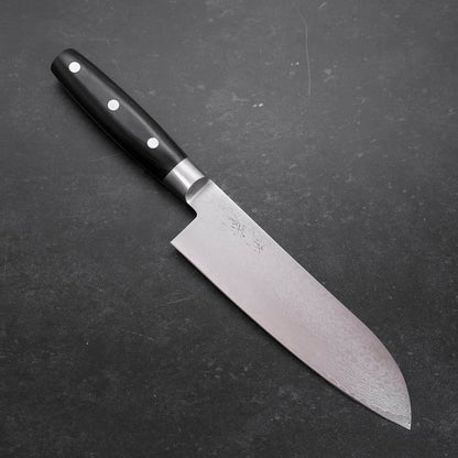 Santoku VG-10 Damascus Western Round Handle 180mm (7”)-[Musashi]-[Japanese-Kitchen-Knives]