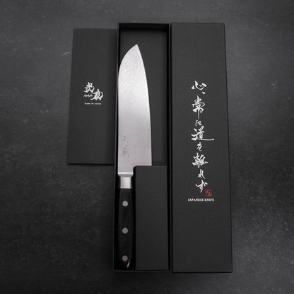 Santoku VG-10 Damascus Western Round Handle 180mm