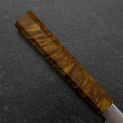 Santoku VG-10 Damascus Yellow-Brown Birch Handle 180mm (7”)-[Musashi]-[Japanese-Kitchen-Knives]