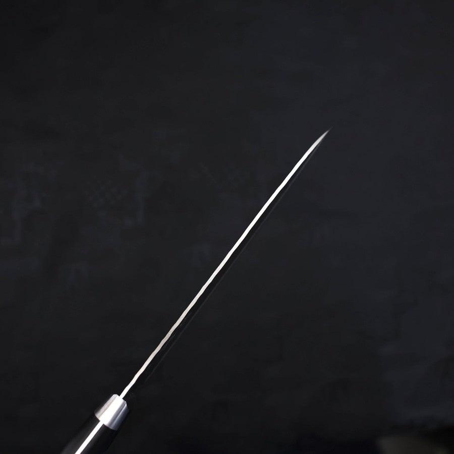 Santoku VG-10 Mirror Tsuchime Damascus Western Black Handle 180mm