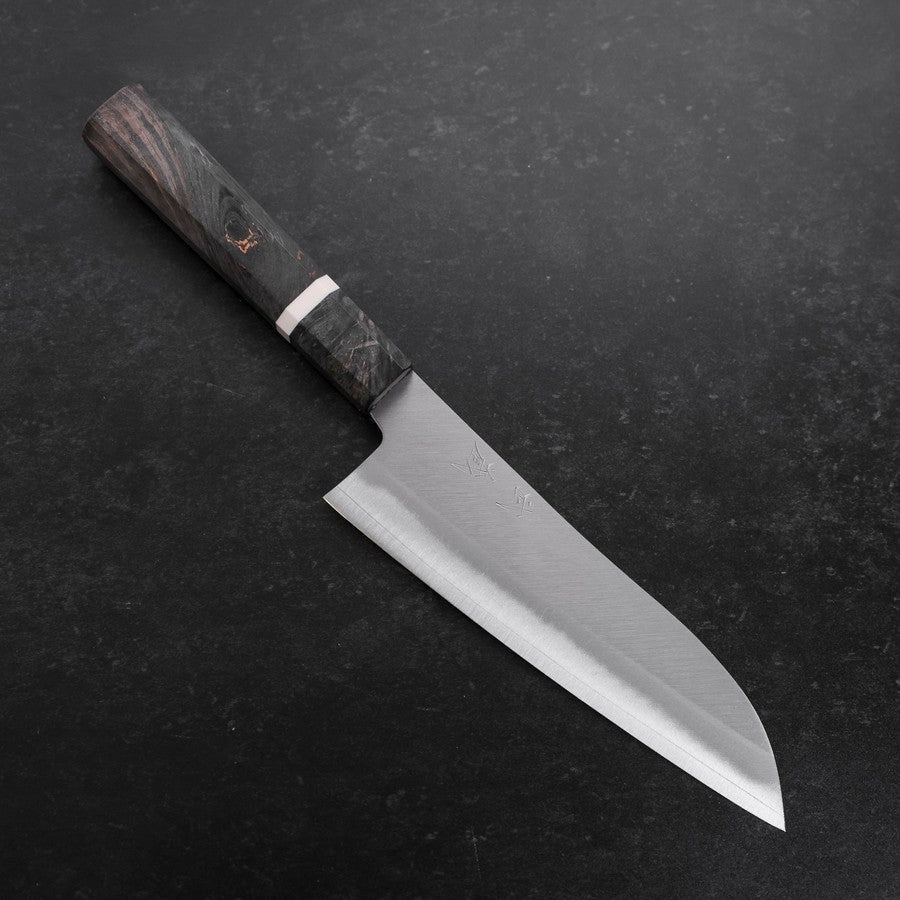 Santoku VG-10 Polished Marbled Maple Handle 180mm