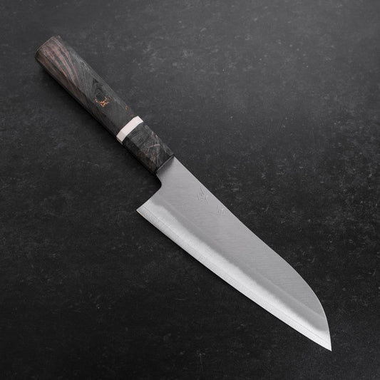 Santoku VG-10 Polished Marbled Maple Handle 180mm