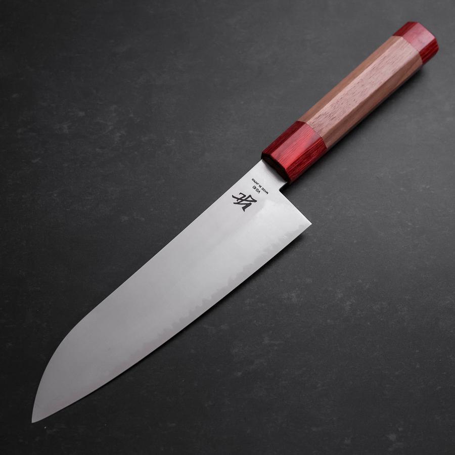 Santoku VG-10 Polished Red Walnut Handle 180mm