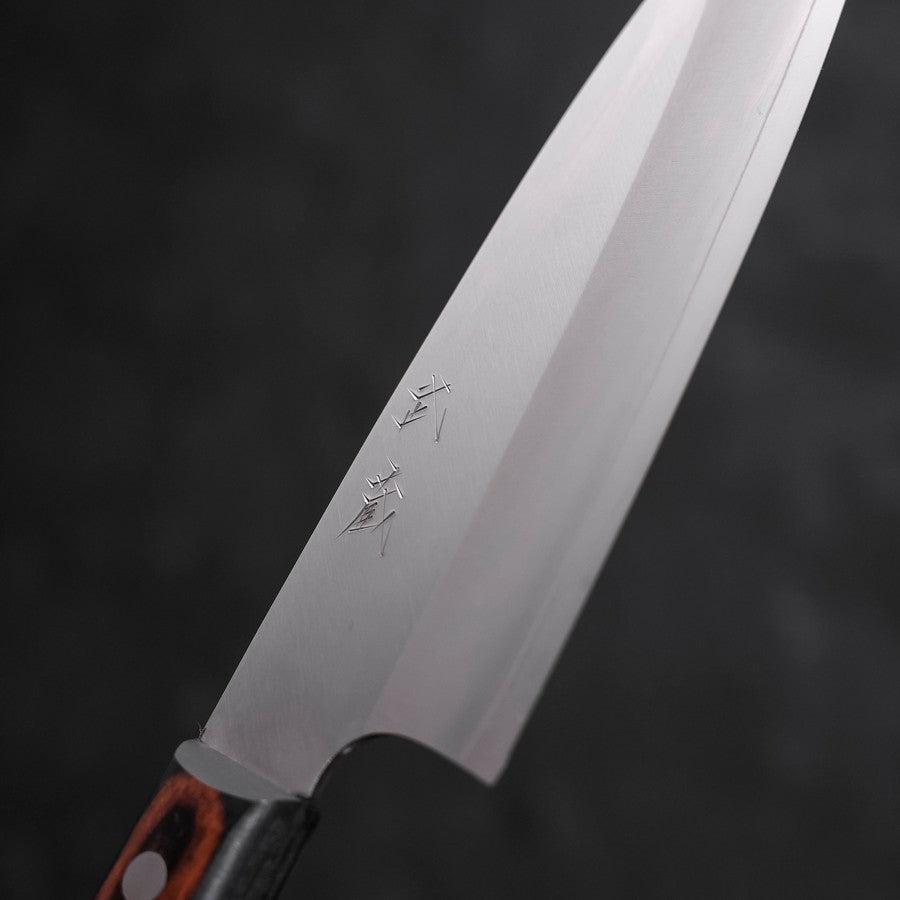 Santoku VG-10 Polished Western Black Brown Handle 170mm