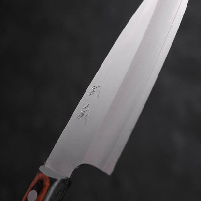 Santoku VG-10 Polished Western Black Brown Handle 170mm