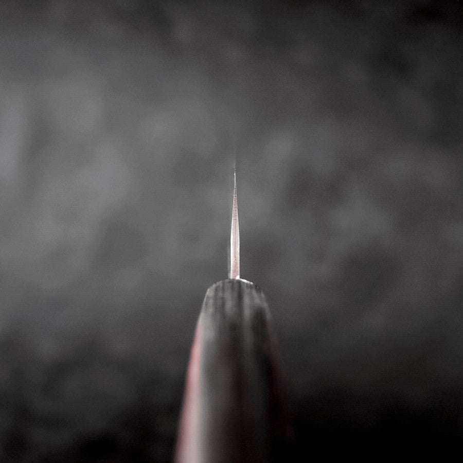 Santoku VG-10 Polished Western Black Red Handle 150mm