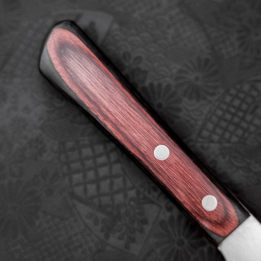 Santoku VG-10 Polished Western Black Red Handle 150mm