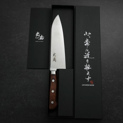 Santoku VG-10 Polished Western Mahogany Handle 180mm