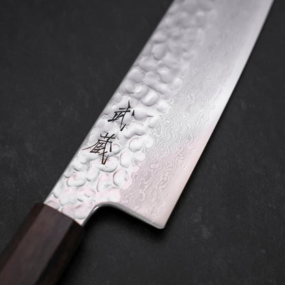 Santoku VG-10 Tsuchime Damascus Ashwood Handle 180mm