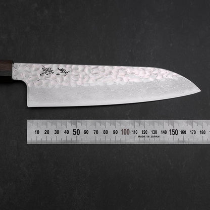Santoku VG-10 Tsuchime Damascus Ashwood Handle 180mm