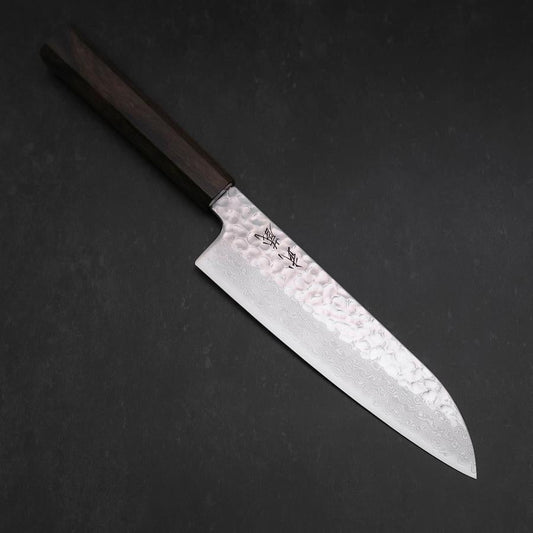 Santoku VG-10 Tsuchime Damascus Ashwood Handle 180mm