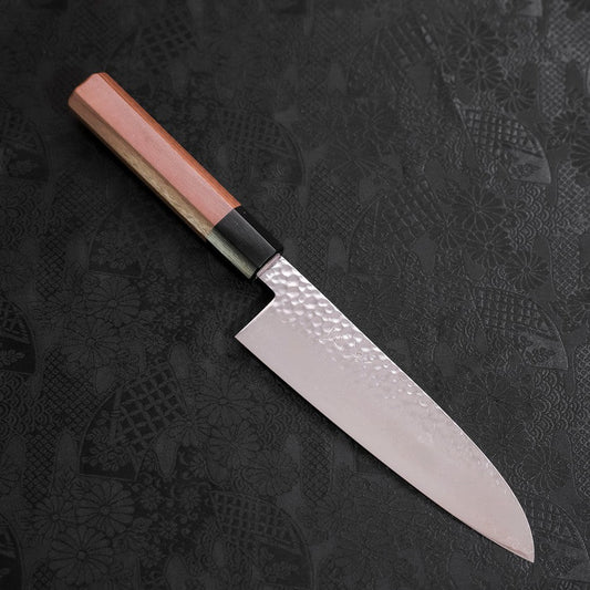 Santoku VG-10 Tsuchime Damascus Walnut Handle 165mm