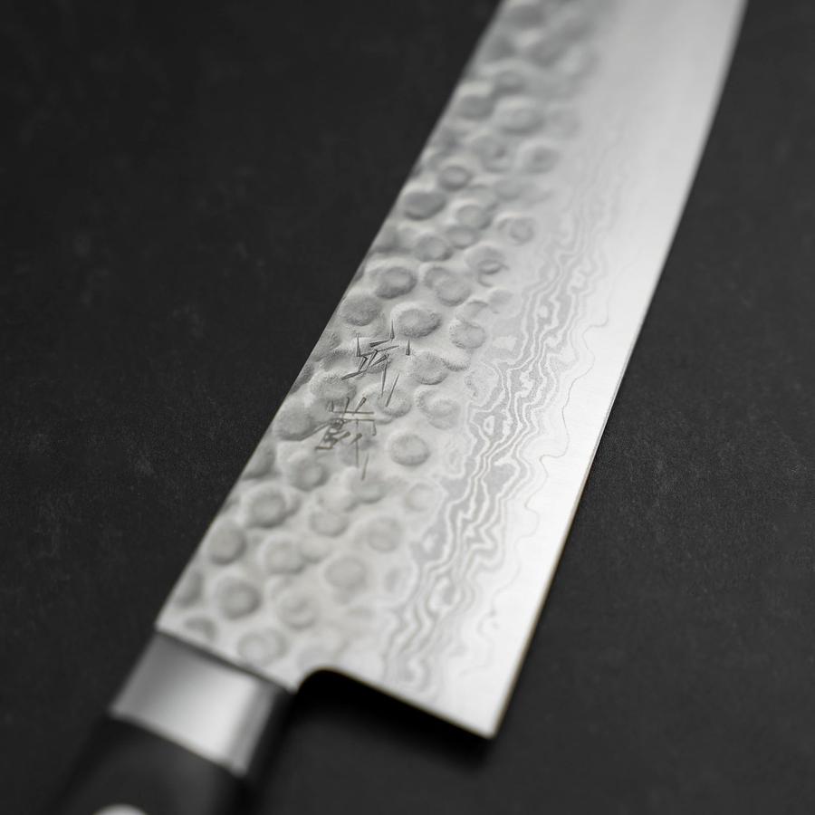 Santoku VG-10 Tsuchime Damascus Western Black Handle 180mm