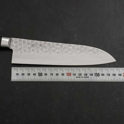 Santoku VG-10 Tsuchime Damascus Western Black Handle 180mm