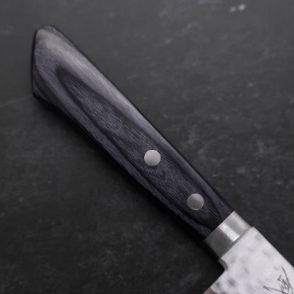 Santoku VG-10 Tsuchime Damascus Western Blue Handle 170mm