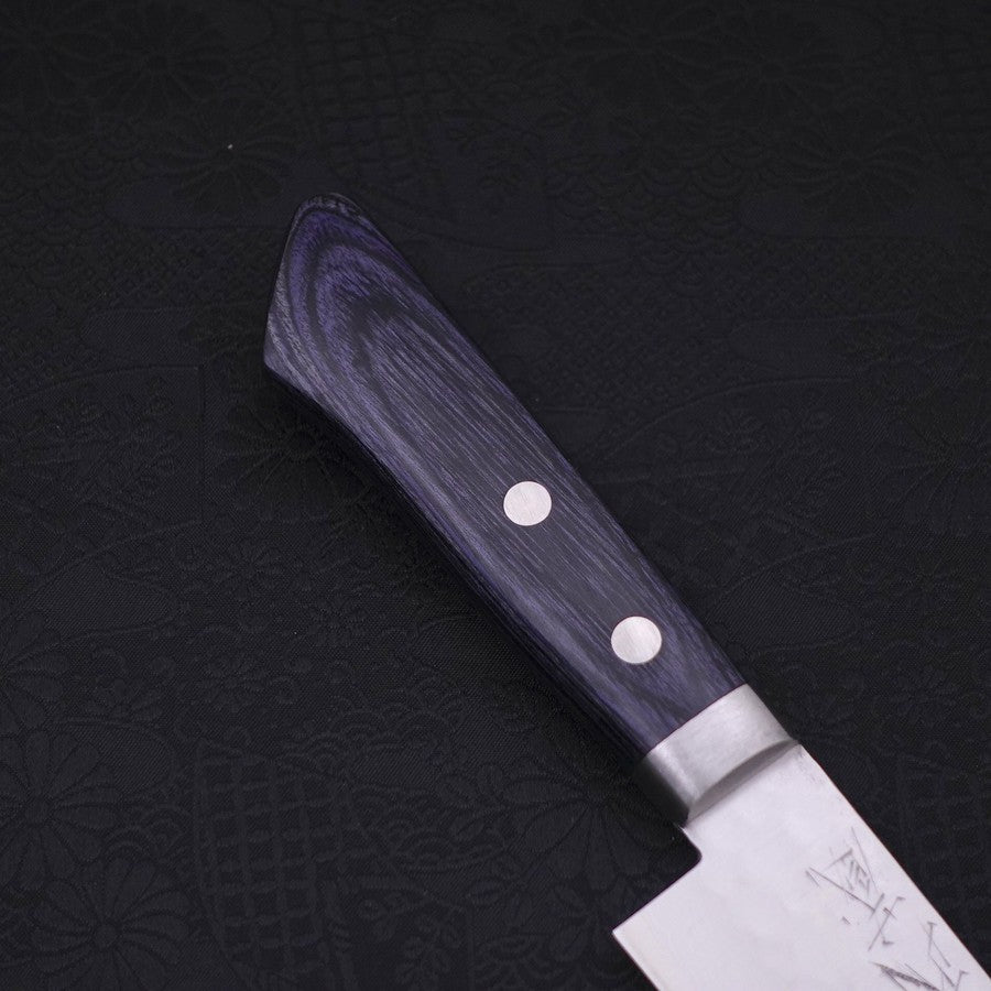 Santoku VG-10 Tsuchime Damascus Western Dark Blue Handle 130mm