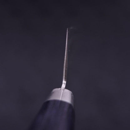 Santoku VG-10 Tsuchime Damascus Western Dark Blue Handle 170mm