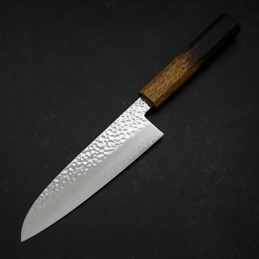 Santoku VG-10 Tsuchime Damascus Yaki-Urushi Handle 170mm