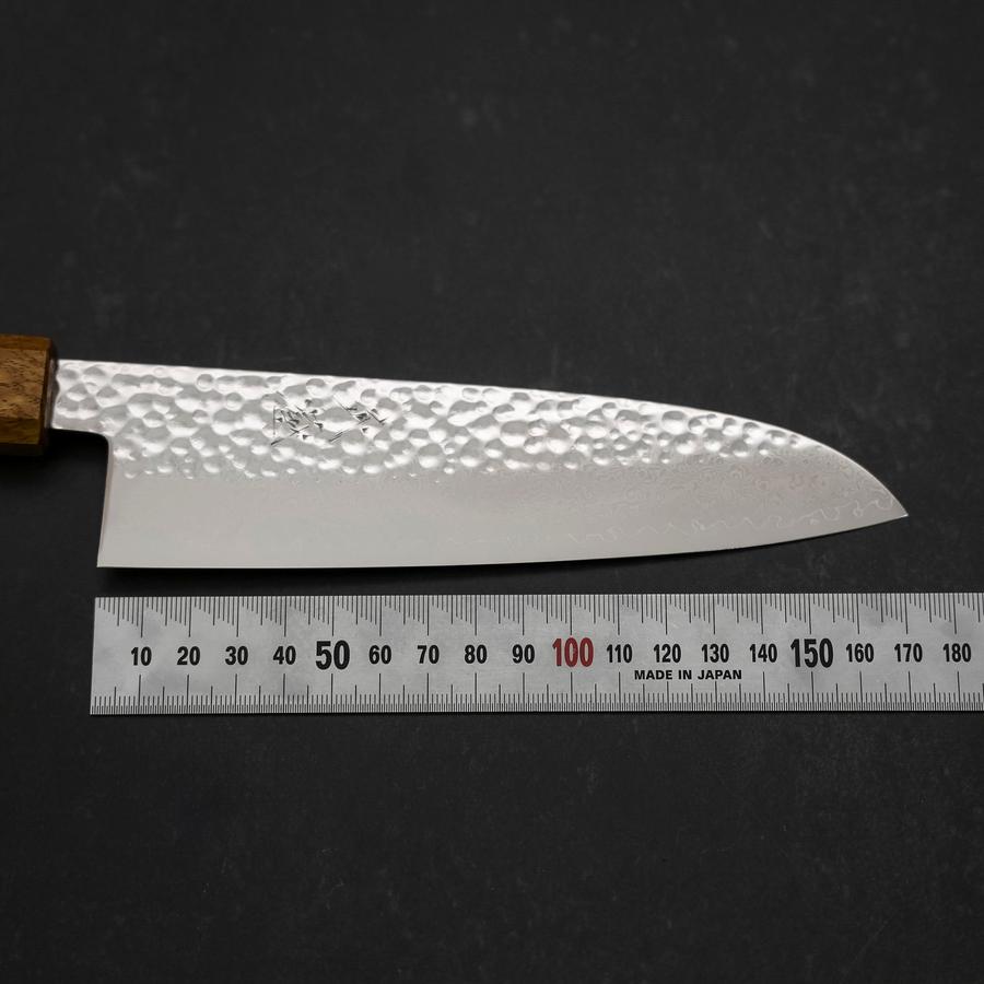 Santoku VG-10 Tsuchime Damascus Yaki-Urushi Handle 170mm