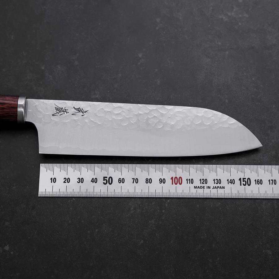 Santoku VG-10 Tsuchime Oval Mahogany Handle 165mm