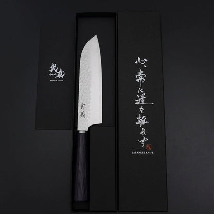 Santoku VG-10 Tsuchime Oval Purple Handle 165mm