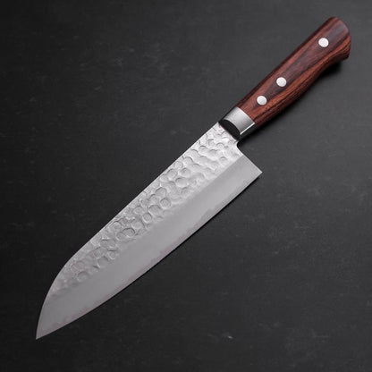 Santoku VG-10 Tsuchime Western Mahogany Handle 175mm