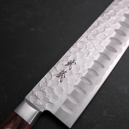 Santoku VG-10 Tsuchime Western Mahogany Handle 175mm