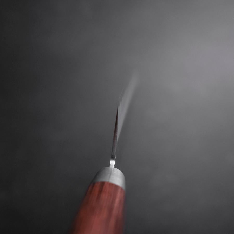 Santoku VG-10 Tsuchime Western Mahogany Handle 175mm