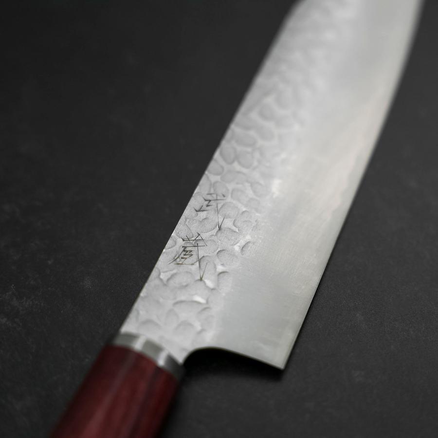 Santoku VG-10 Tsuchime Western Red Handle 165mm